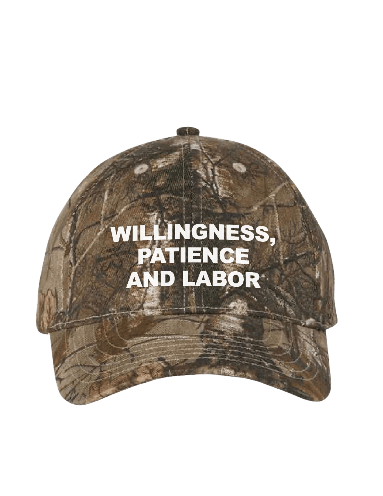 Willingness, Patience, and Labor: Camo Cap
